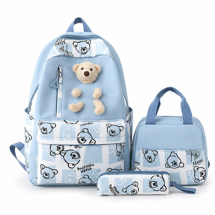 Teddy Hug Backpack School Set
