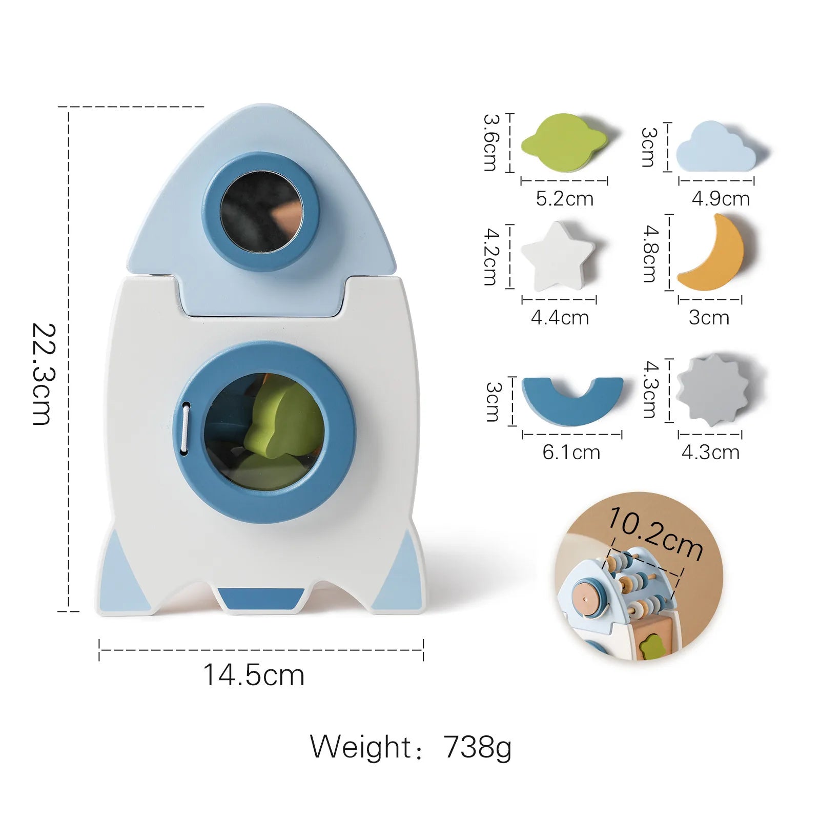 Wooden Rocket Learning Box