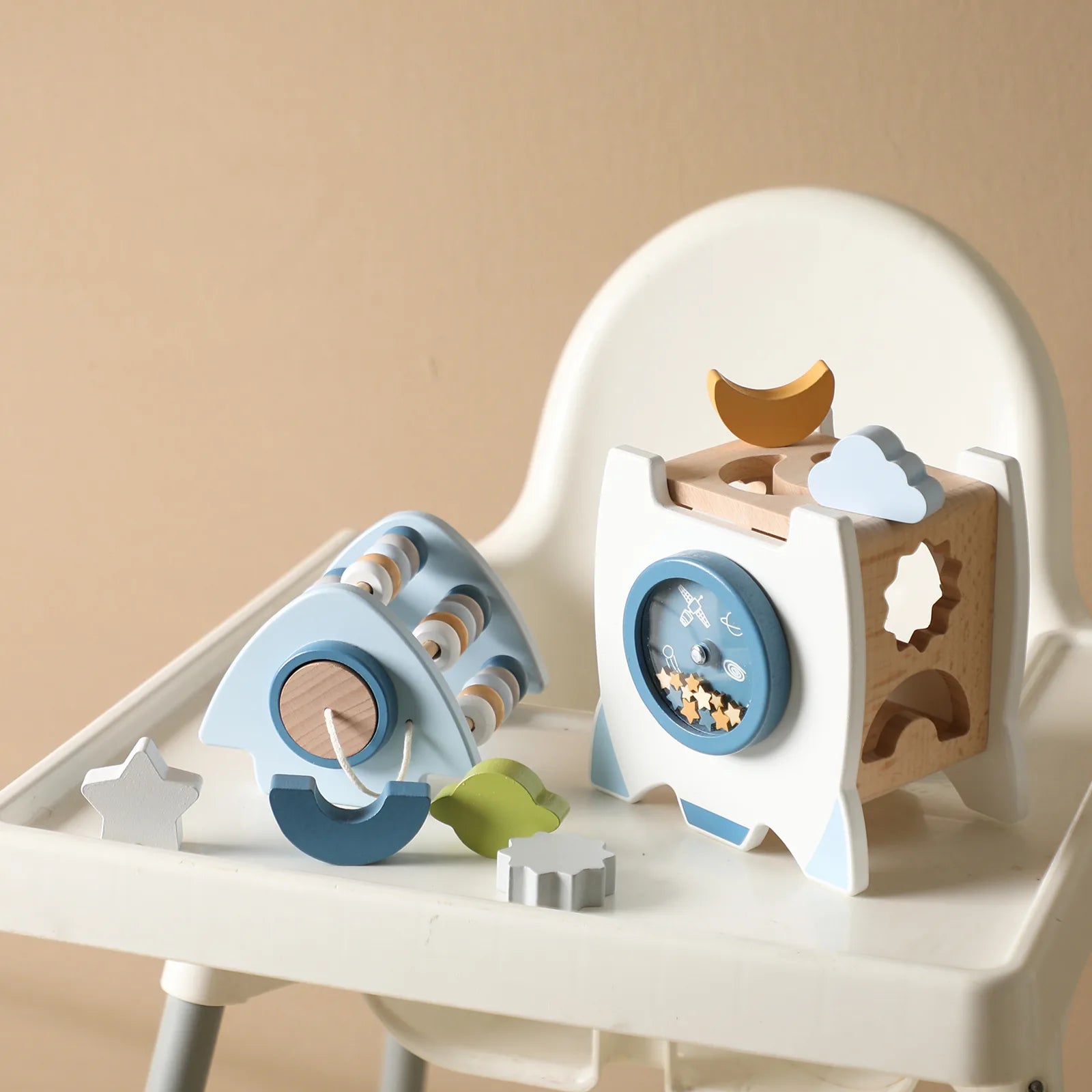Wooden Rocket Learning Box