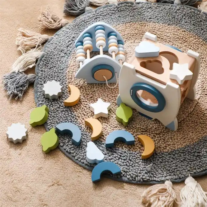 Wooden Rocket Learning Box
