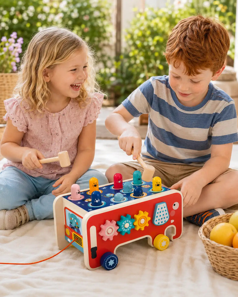 Busy Bus Wooden Pounding Toy
