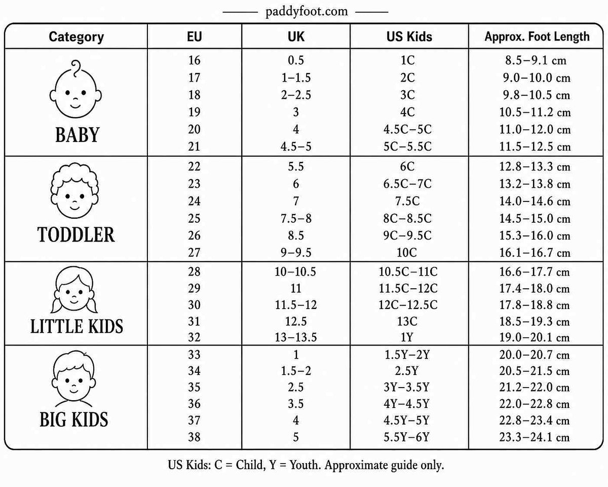 Size chart image