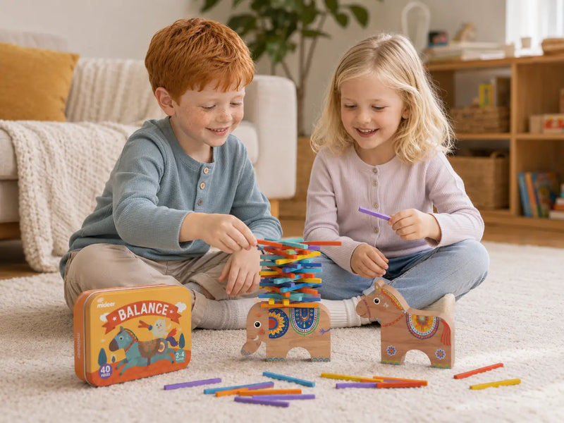 Wooden Animal Balance Stacking Game
